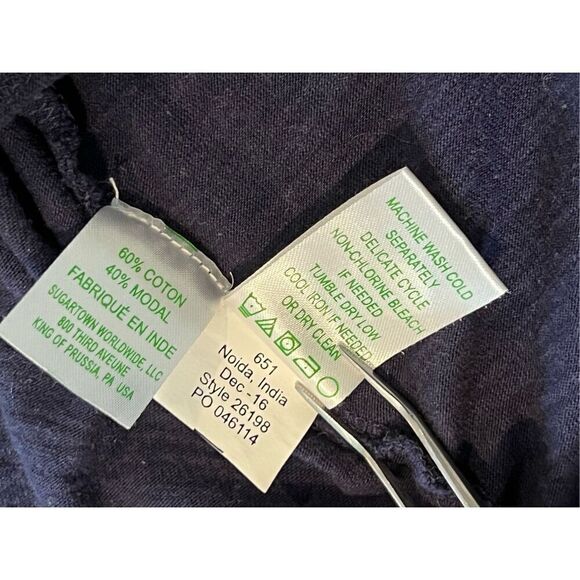 Lilly Pulitzer Surfcrest Rolled Sleeve Knit Swing Dress Navy Blue sz MEDIUM - Picture 11 of 12